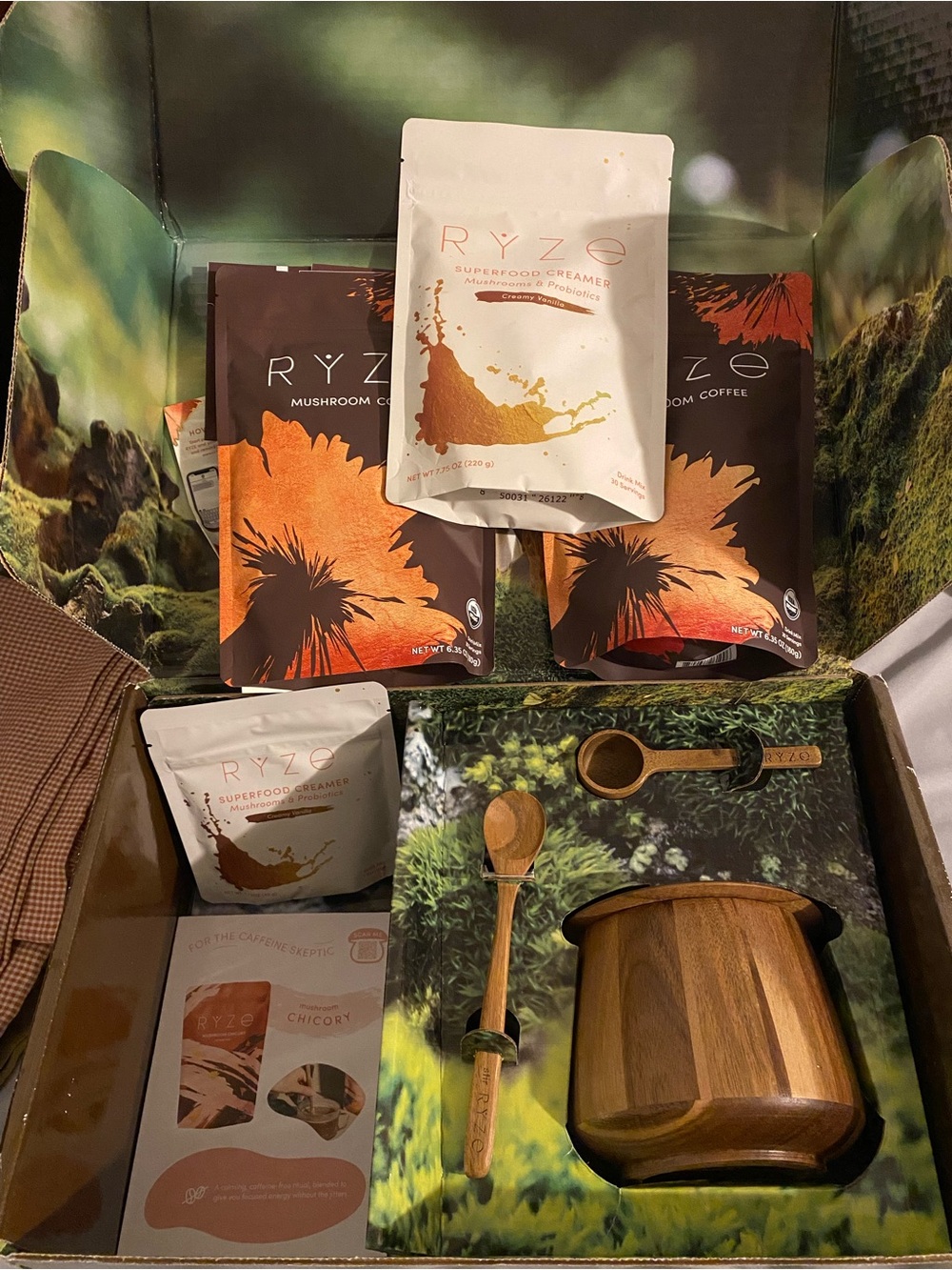 Mushroom Coffee & Superfood Creamer Gift Set - Brown
